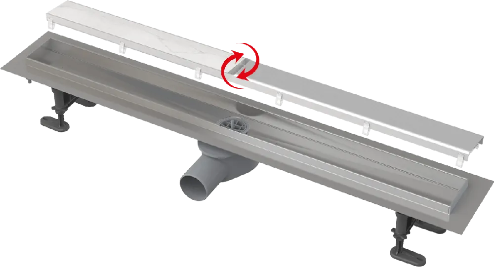 ALCA (Alcaplast) APZ13-DOUBLE9 Fit and Go 95 cm zuhanyfolyóka, forgatható rács APZ13-DOUBLE9-950Alcaplast Expressz szállítás