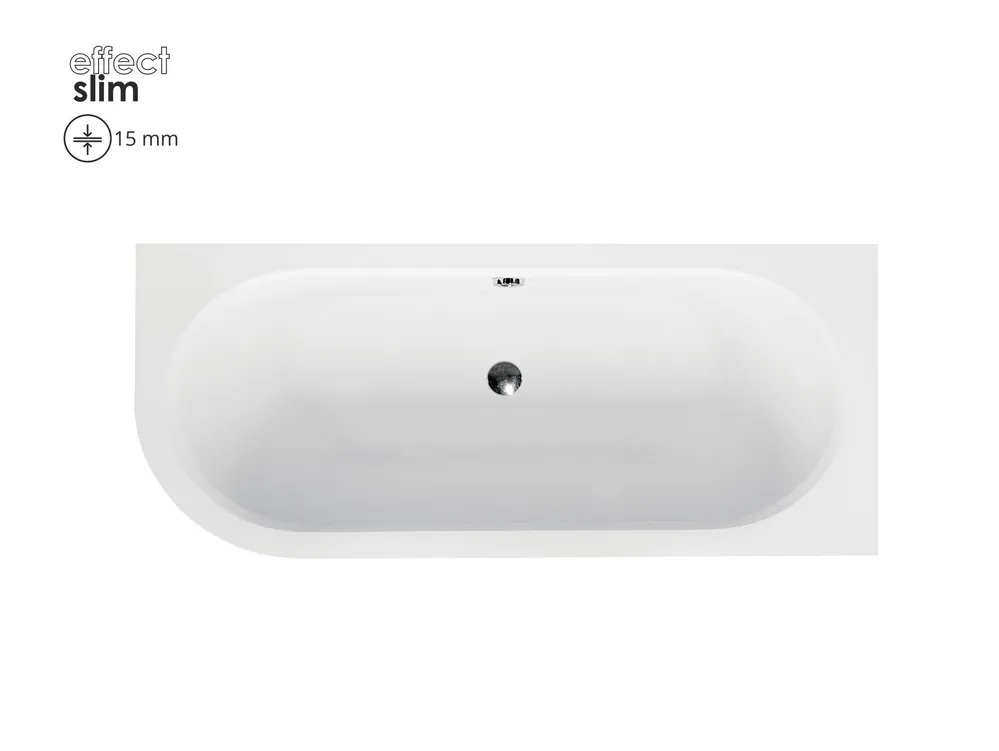 Besco AVITA SLIM 180x80 cm jobbos aszimmetrikus kád, fehér WAV-180-NPSBesco Olcsóbb