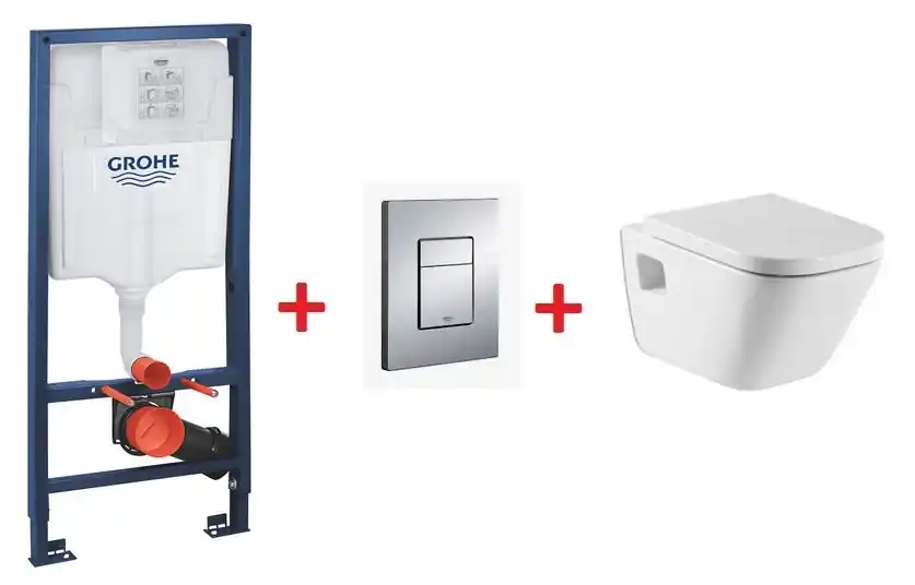 Kihagyhatatlan ajánlat Grohe Rapid SL falsík alatti wc tartály komplett szett SZP-GR91 (38528001, 38732000, Roca-A346477000, Roca-A80147200B)Grohe
