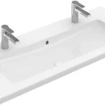 Biztonságos fizetés Villeroy and Boch Venticello 120x50 cm beépíthető mosdó, 2 csaplyukkal CeramicPlus felülettel 4104CKR1Villeroy & Boch