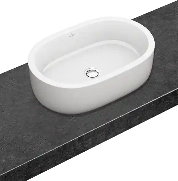 Gyors szállítás Villeroy and Boch Architectura 60x40 cm ráültethető mosdó, túlfolyó nélkül CeramicPlus felülettel 412661R1Villeroy & Boch