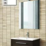 Tboss Arta 60 alsószekrény kerámia mosdóval, Floating Mirror Easy 60 tükörrel, natúr tölgy (komplett szett)Tboss Árcsökkenés