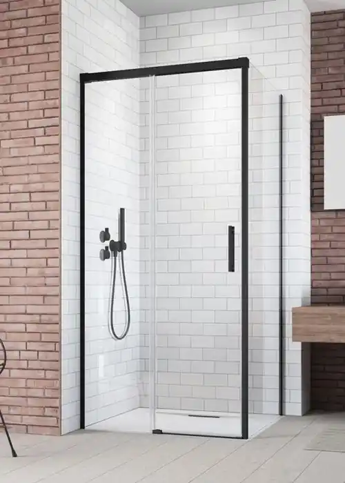 Radaway Idea Black KDJ 120 B szögletes fekete zuhanykabin ajtó 387042-54-01LRadaway Expressz szállítás
