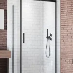 Exkluzív ajánlat Radaway Idea Black KDJ 130 J szögletes fekete zuhanykabin ajtó 387043-54-01RRadaway