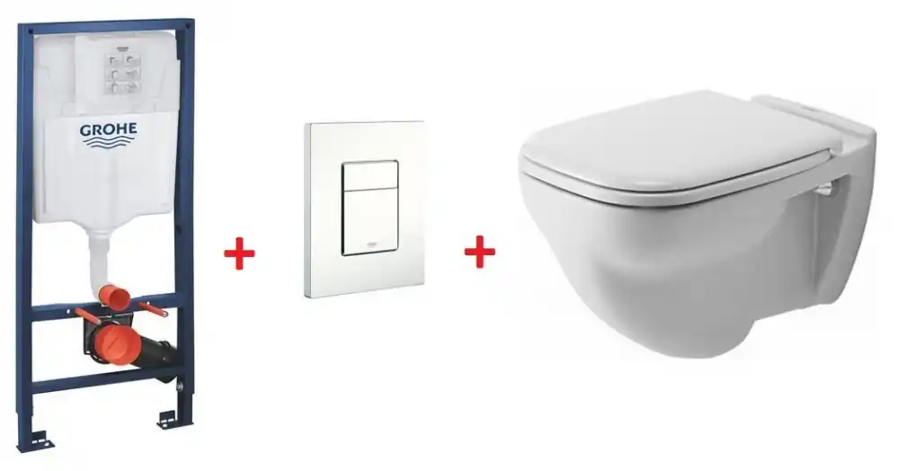 Ajánlat Grohe Rapid SL falsík alatti wc tartály komplett szett SZP-GR55 (38528001, 38732SH0, Duravit-22100900002, Duravit-0067310000)Grohe