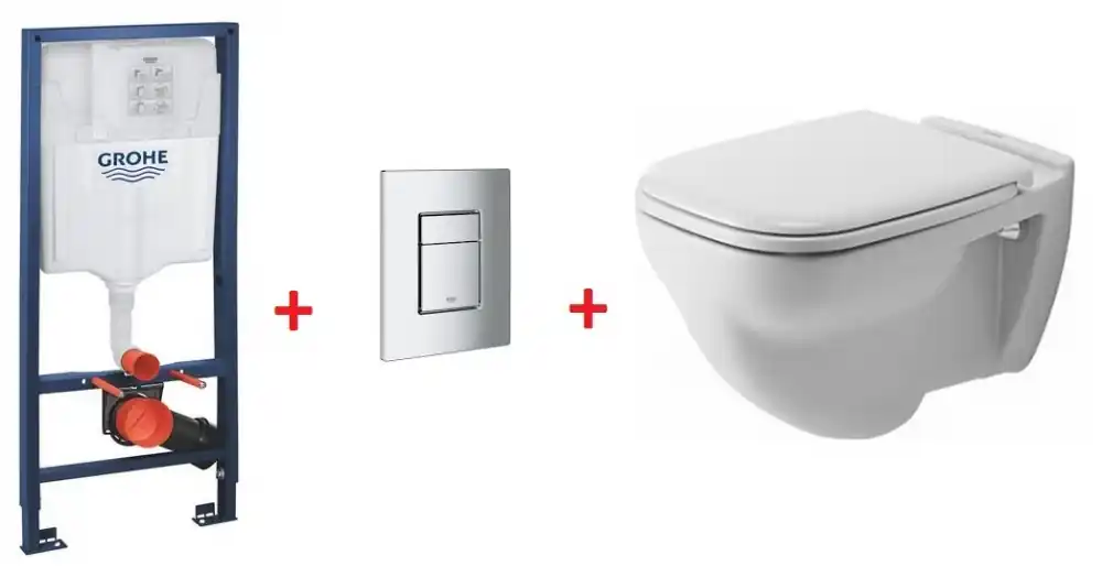 Kihagyhatatlan ajánlat Grohe Rapid SL falsík alatti wc tartály komplett szett SZP-GR79 (38528001, 38732000, Duravit-22100900002, Duravit-0067390000)Grohe