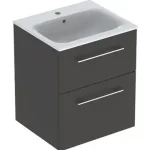 Árcsökkenés Geberit Selnova Square mosdószekrény két fiókkal, Láva/Matt bevonat 55x48 cm 501.233.00.1Geberit