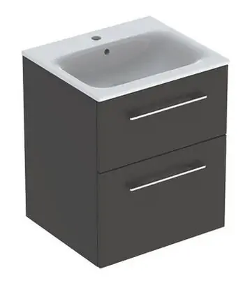 Árcsökkenés Geberit Selnova Square mosdószekrény két fiókkal, Láva/Matt bevonat 55x48 cm 501.233.00.1Geberit
