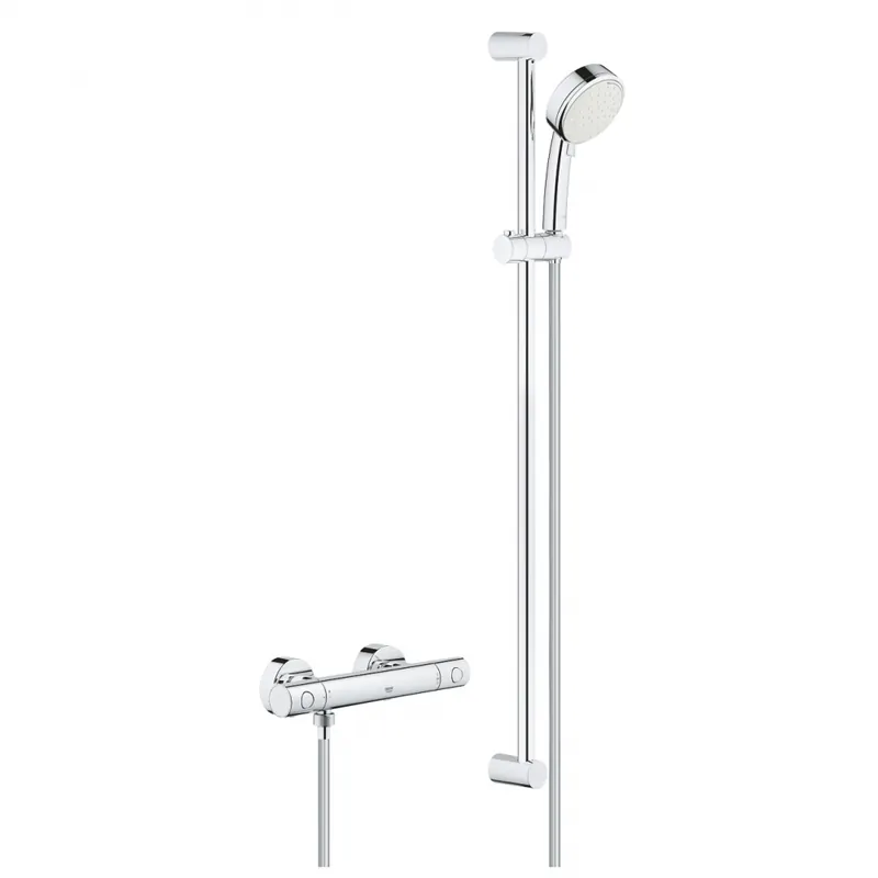 Akciós ár Grohe Grohtherm 800 Cosmopolitan termosztátos zuhanycsaptelep zuhanyszettel 34769000Grohe