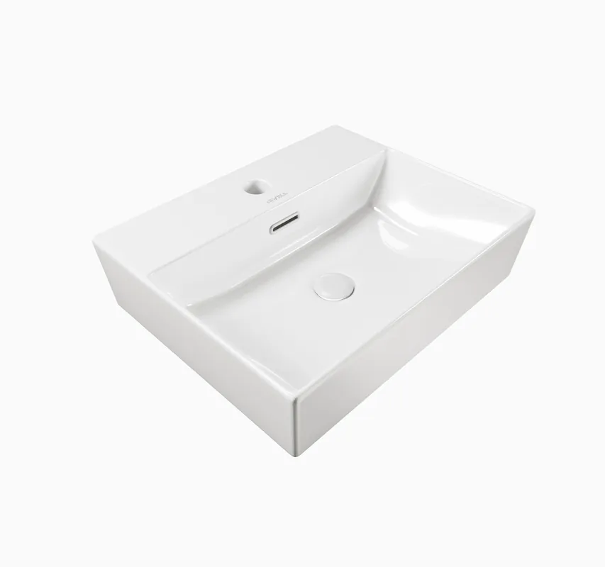 Végkiárusítás Niwell ISABEL 50x40 cm pultra vagy falra szerelhető mosdó, fehér COMP-NWSZ-ISA5040NIWELL