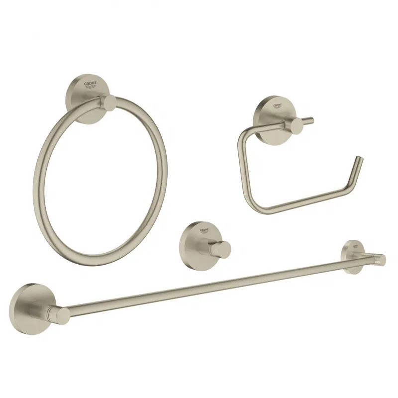 Vásárlói kedvenc Grohe Essentials Mester fürdőszobai kiegészítő készlet 4 az 1-ben matt nikkel 40823EN1Grohe