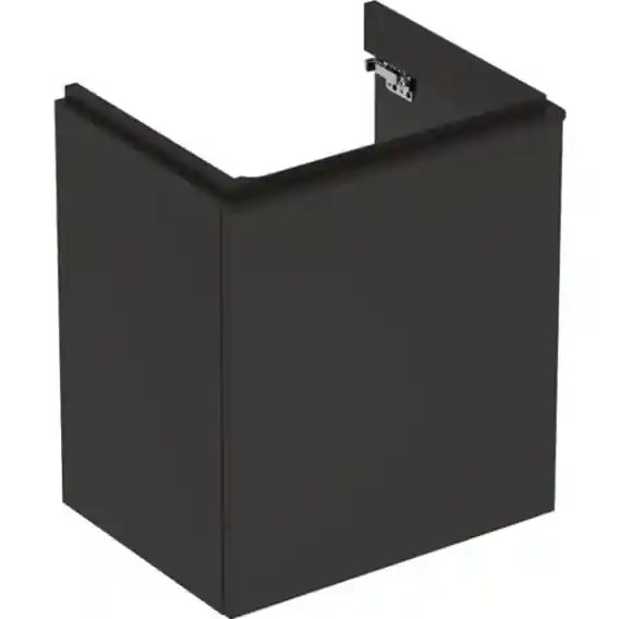 Szezonális akció Geberit Smyle Square alsó szekrény mosdóhoz, egy ajtóval, jobbra nyíló, 53.6x61.7x43.3cm, matt lakkozott láva 500.365.JK.1Geberit