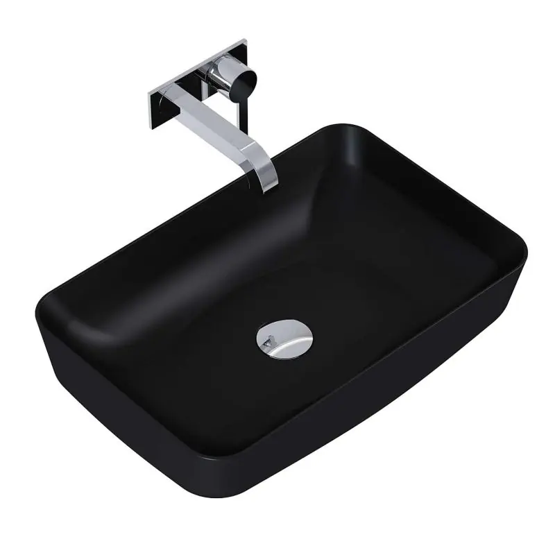 AREZZO design NOMIA 50x39 cm pultra ültethető mosdó, matt fekete AR-145291Arezzo Design Olcsó