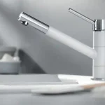 Gyors kiszállítás BLANCO KANO SILGRANIT mosogató csaptelep, fehér/króm 525030Blanco