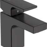 Alacsony ár Hansgrohe Vernis Shape egykaros mosdócsaptelep 70, automata lefolyógarnitúrával matt fekete 71560670Hansgrohe
