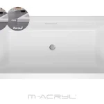 Bestseller M-Acryl Sabina Pro Slim 180x80 cm egyenes akril kád kádlábbal 12484M-Acryl