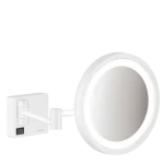 Végkiárusítás Hansgrohe AddStoris kozmetikai tükör LED világítással, matt fehér 41790700Hansgrohe