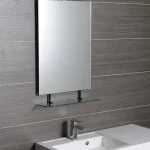 Biztonságos vásárlás Sapho WEGA Tükör polccal, matt fekete, 40x80cm 60092-4BSapho
