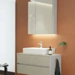 Tboss Sonja 95 alsószekrény kerámia mosdóval, Mirror Box Cut 75 tükrös felsővel (több színben, komplett szett)Tboss Gyors kiszállítás