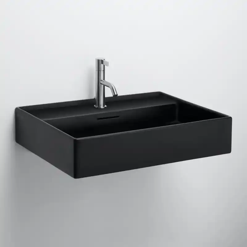 Szezonális akció Laufen KARTELL BY LAUFEN 50x46 cm mosdó matt fekete H8103327161041Laufen