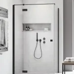 Radaway Essenza New Black KDJ 120 B szögletes fekete zuhanykabin (ajtó része) 385042-54-01LRadaway Szuper ajánlat