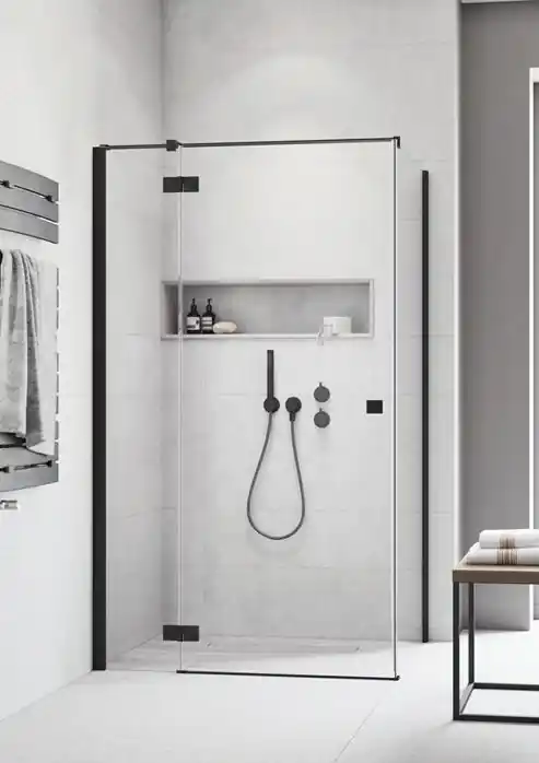 Radaway Essenza New Black KDJ 120 B szögletes fekete zuhanykabin (ajtó része) 385042-54-01LRadaway Szuper ajánlat
