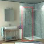 HSK New Style zuhanyfal ajtóhoz króm profil, átlátszó üveg 100 cm 1439500/100.41.50HSK Szuper akció