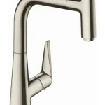 Olcsó Hansgrohe Talis Select M51 egykaros konyhai csaptelep 220 kihúzható kifolyóval, rozsdamentes acél hatású 72822800Hansgrohe
