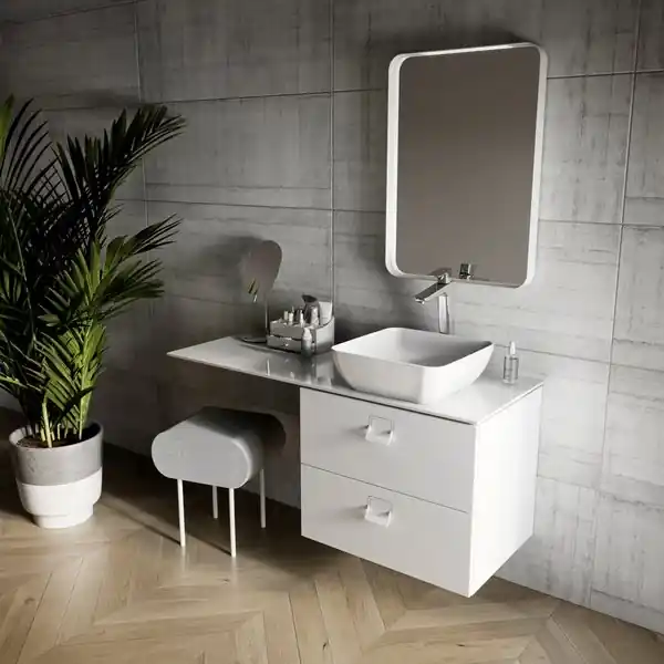 Ravak fürdőszobai tükör STRIP 600x700 fehér, világítással X000001566Ravak Biztonságos fizetés