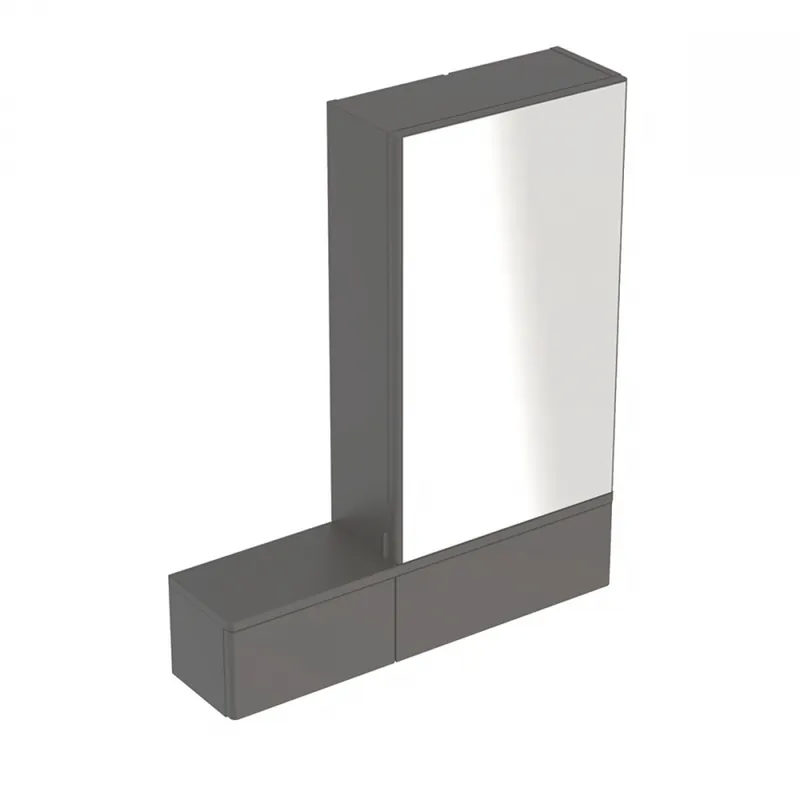 Geberit Selnova Square tükrös szekrény, 70.8x85x17.6cm, matt lakkozott láva 501.390.JK.1Geberit Vásárlói kedvenc
