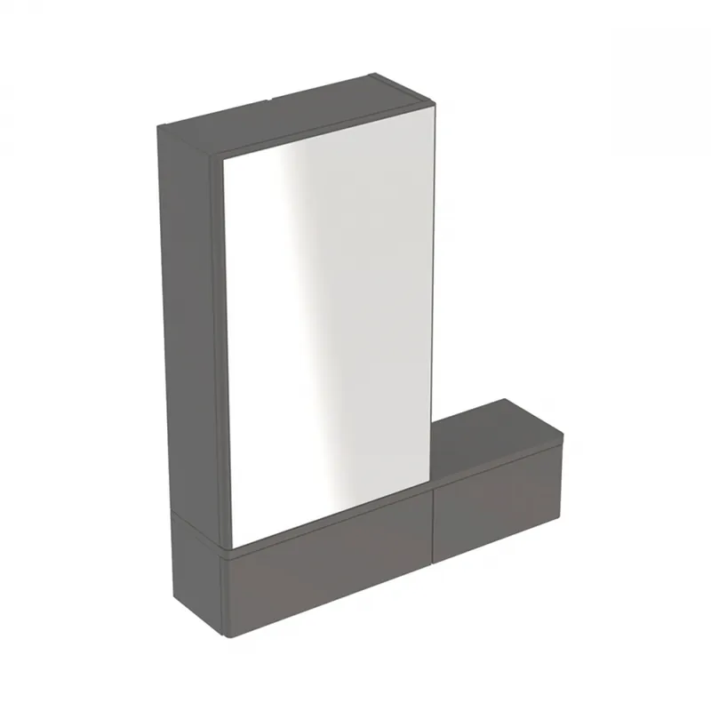 Geberit Selnova Square tükrös szekrény, 70.8x85x17.6cm, matt lakkozott láva 501.391.JK.1Geberit Újdonság