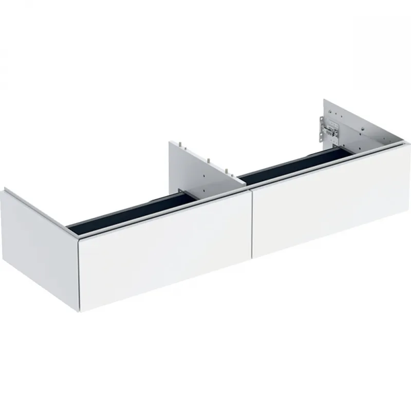 Geberit ONE alsó szekrény mosdóhoz, két fiókkal, 135x26.6x47cm, fehér / magasfényű bevonat 505.076.00.1Geberit Legnépszerűbb