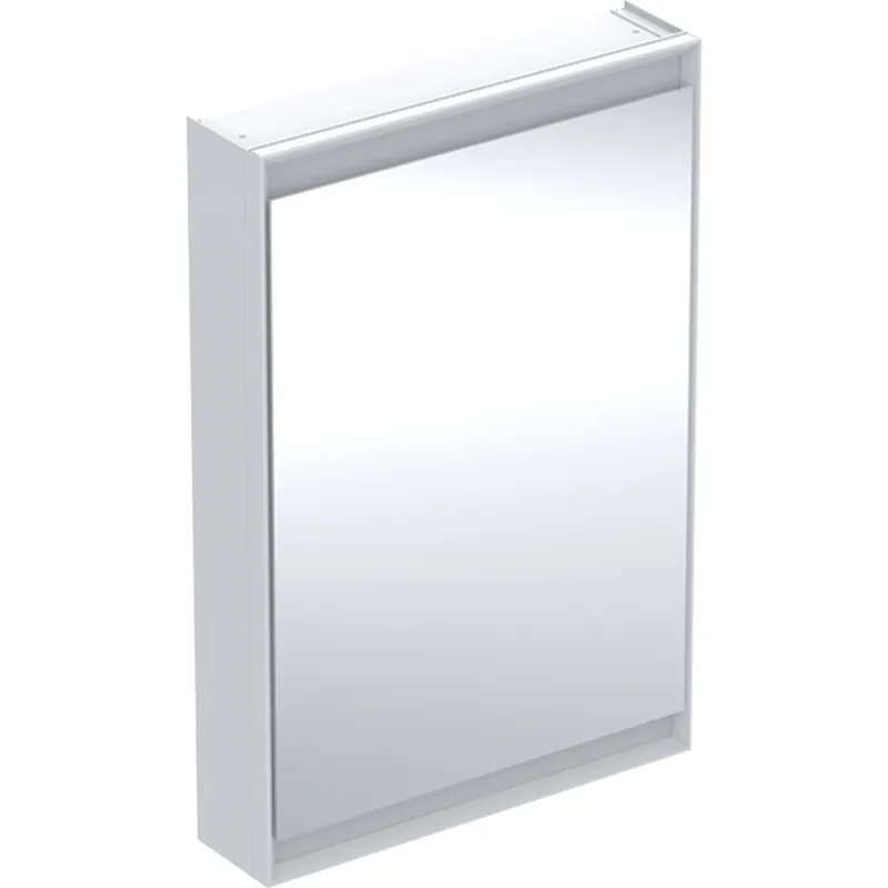 Geberit ONE tükrös szekrény ComfortLight világítással, 90x60cm, fehér/porszórt alumínium, jobbra nyíló ajtóval 505.811.00.2Geberit Végkiárusítás