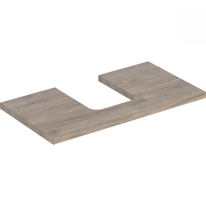 Geberit ONE mosdópult középső kivágással, pultra ültethető tálformájú mosdóhoz, 75x3x47cm, hikoridió/melaminos faszerkezet 505.272.00.6Geberit Gyors kiszállítás