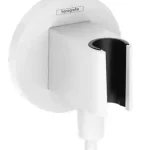 Hansgrohe FixFit S Fali tömlőcsatlakozás zuhanytartóval, kerek, matt fehér 26888700Hansgrohe Biztonságos fizetés