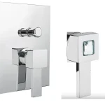 Bugnatese Inside Fal alatti váltós zuhanycsaptelep swarovski karral, szálcsiszolt nikkel 9272KNSBugnatese Népszerű