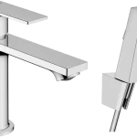 Hansgrohe Rebris E Egykaros mosdócsaptelep 110 bidette zuhannyal és zuhanycsővel, lefolyógarnitúra nélkül 72216000Hansgrohe Prémium