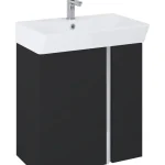 AREZZO design PROVO 60 2 ajtós bútor+mosdó szett, matt fekete AR-168353Arezzo Design Biztonságos vásárlás