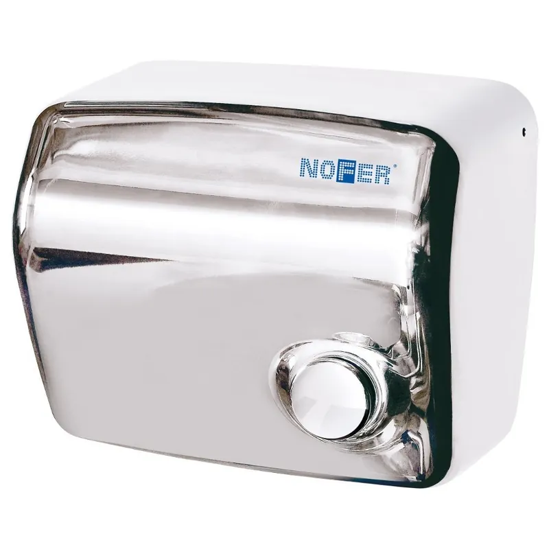 Sapho NOFER vandálbiztos elektromos kézszárító nyomógombbal, inox 01250.BNofer Gyors kiszállítás