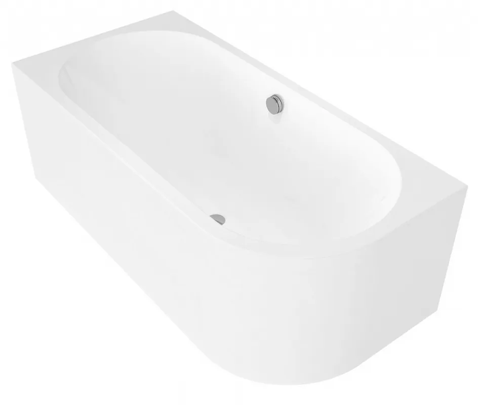 Sapho POLYSAN ASTRA L MONOLITH 160x75x60cm asszimetrikus kád, fehér 33611MPolysan Ne maradj le