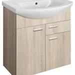 Szuper akció Sapho AQUALINE ZOJA 71,5x74x34cm mosdótartó szekrény, platina tölgy 51175Aqualine