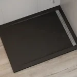 Biztonságos fizetés Wasserburg PETRA 120x90 öntött műmárvány zuhanytálca folyókával, fekete 2506R-90-BLWasserburg