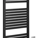 Sapho AQUALINE TONDI-E 450x1330mm elektromos fürdőszobai radiátor, matt fekete DE476TAqualine Olcsó