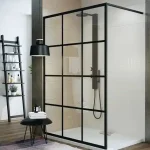 Legnépszerűbb Wasserburg VETRO BLACK 100 Walk-in zuhanyfal, fekete 25266-100Wasserburg