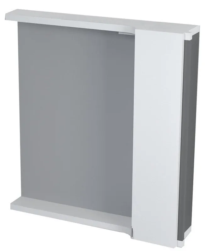 Sapho PULSE 75 jobbos tükrösszekrény LED világítással, fehér/antracit PU078-3034Sapho Biztonságos fizetés