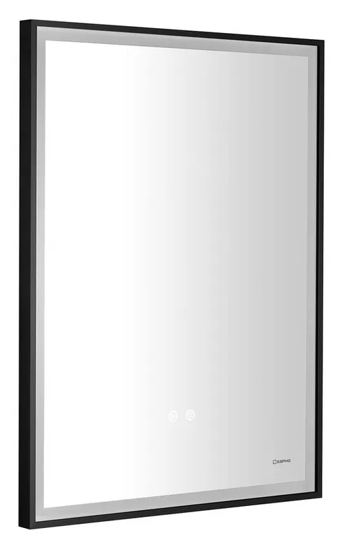 Sapho SORT 60x80cm tükör LED világítással, matt fekete SJ080Sapho Legnépszerűbb