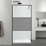 Szezonális akció Sanotechnik SMART zuhanyfal, részben mintás üveggel, matt fekete, 90 cm DC90BSanotechnik