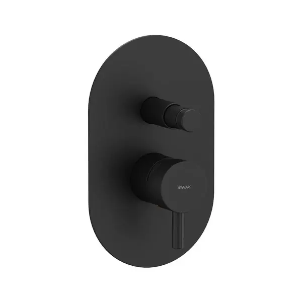 Ravak Espirit ES 061.20BLM.O2 Falba süllyesztet csaptelep, automatikus kétutas, belső egységgel - Black Matt X070284Ravak Kedvezményes ár