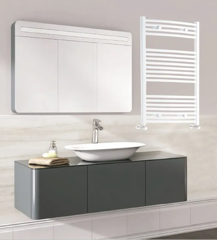 Technik Therm Angora törölközőszárító radiátor 600 mm x 1100 mm, íves, fehér TTCSIA-600-1100Technik Therm Csak ma