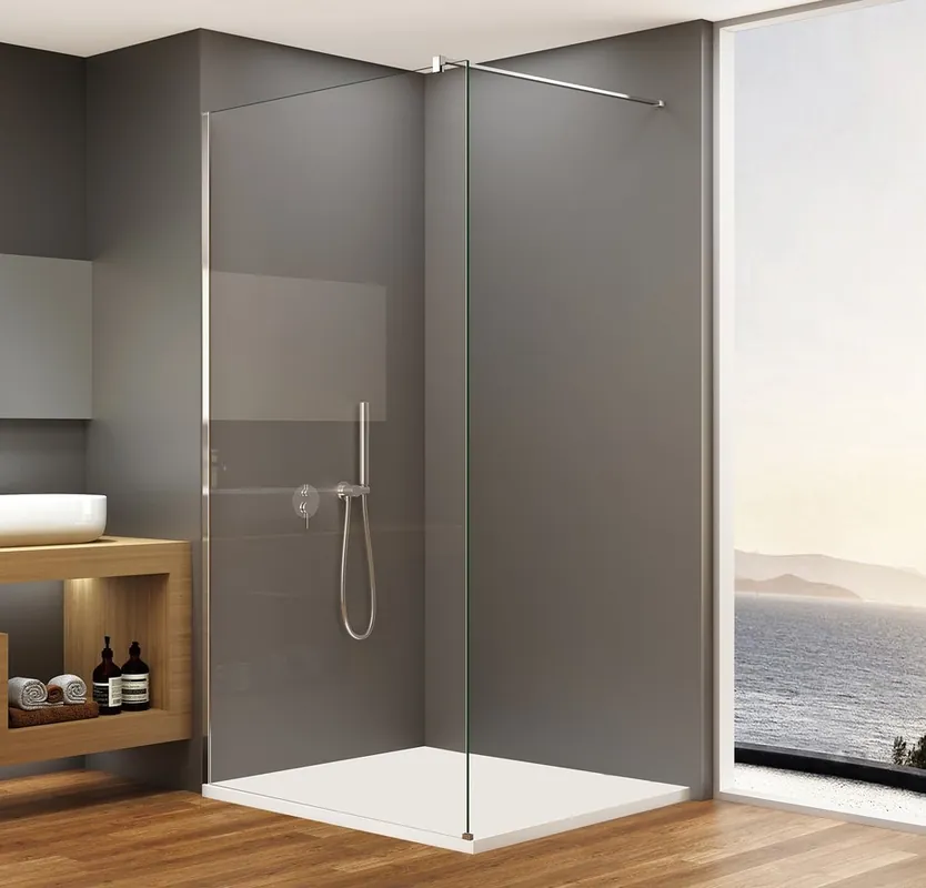 Korlátozott ajánlat Sapho BRUCKNER SPITZA 110 cm WALK-IN zuhanyfal transzparent üveggel, króm 750.110.1Sapho